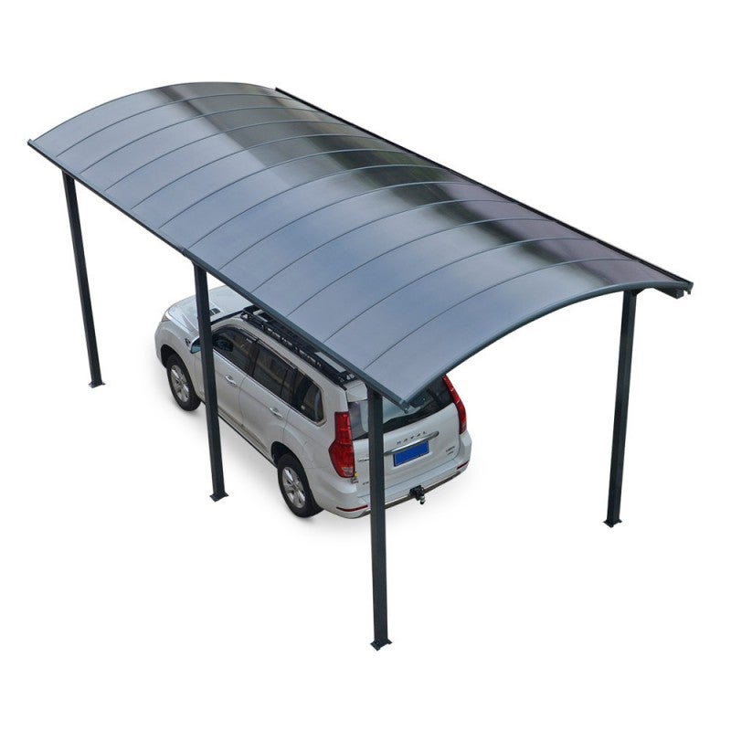 X-Metal Carport aluminium 27,36 m² pour camping-car toiture polycarbonate 6mm anti-UV Anthracite - 3