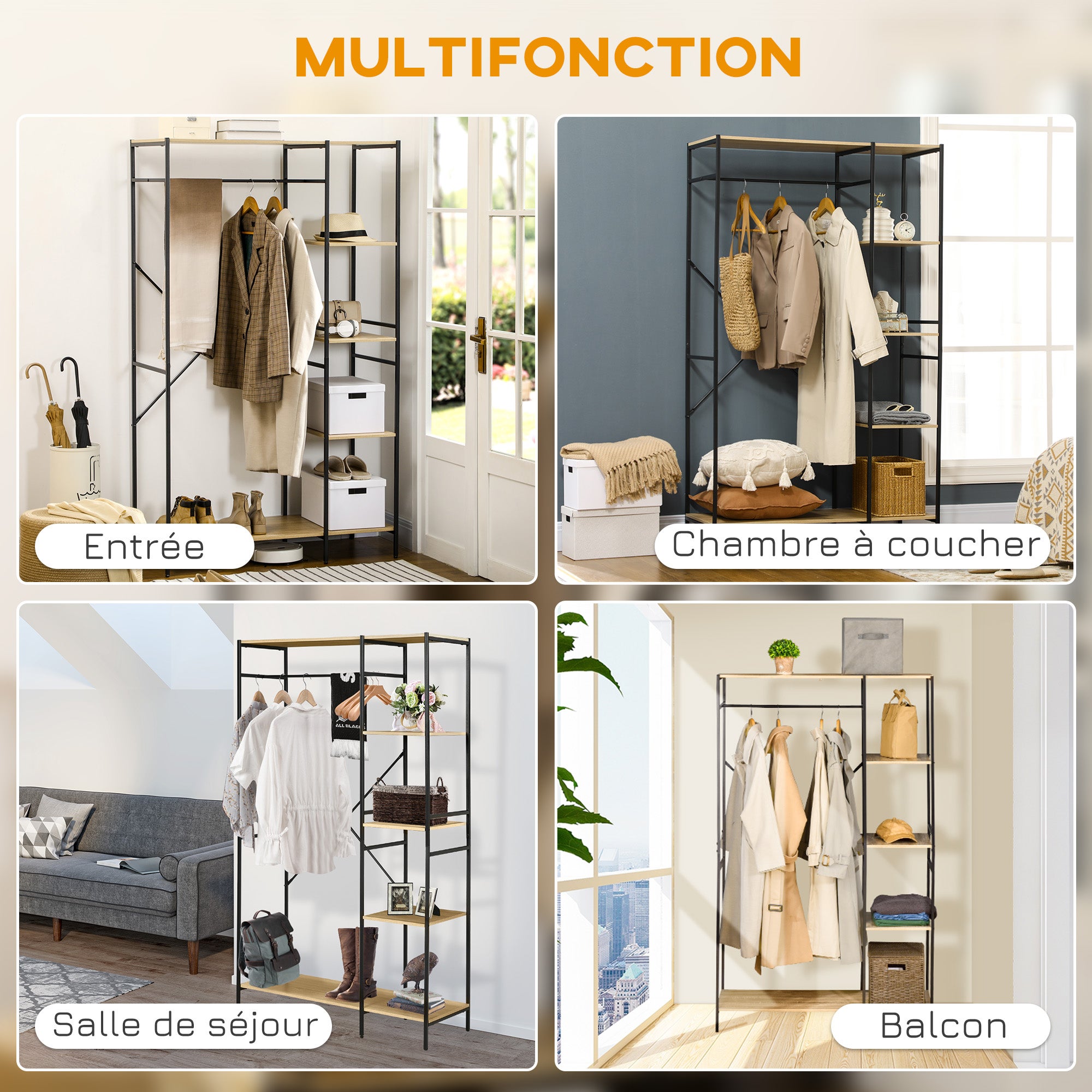 Penderie Métal HOMCOM - 4