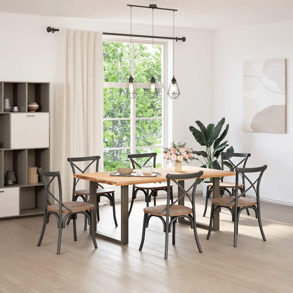 Maison Exclusive - Pieds de table à manger en forme de U, 2 pièces, acier l, 90 x (72-73) cm - 2