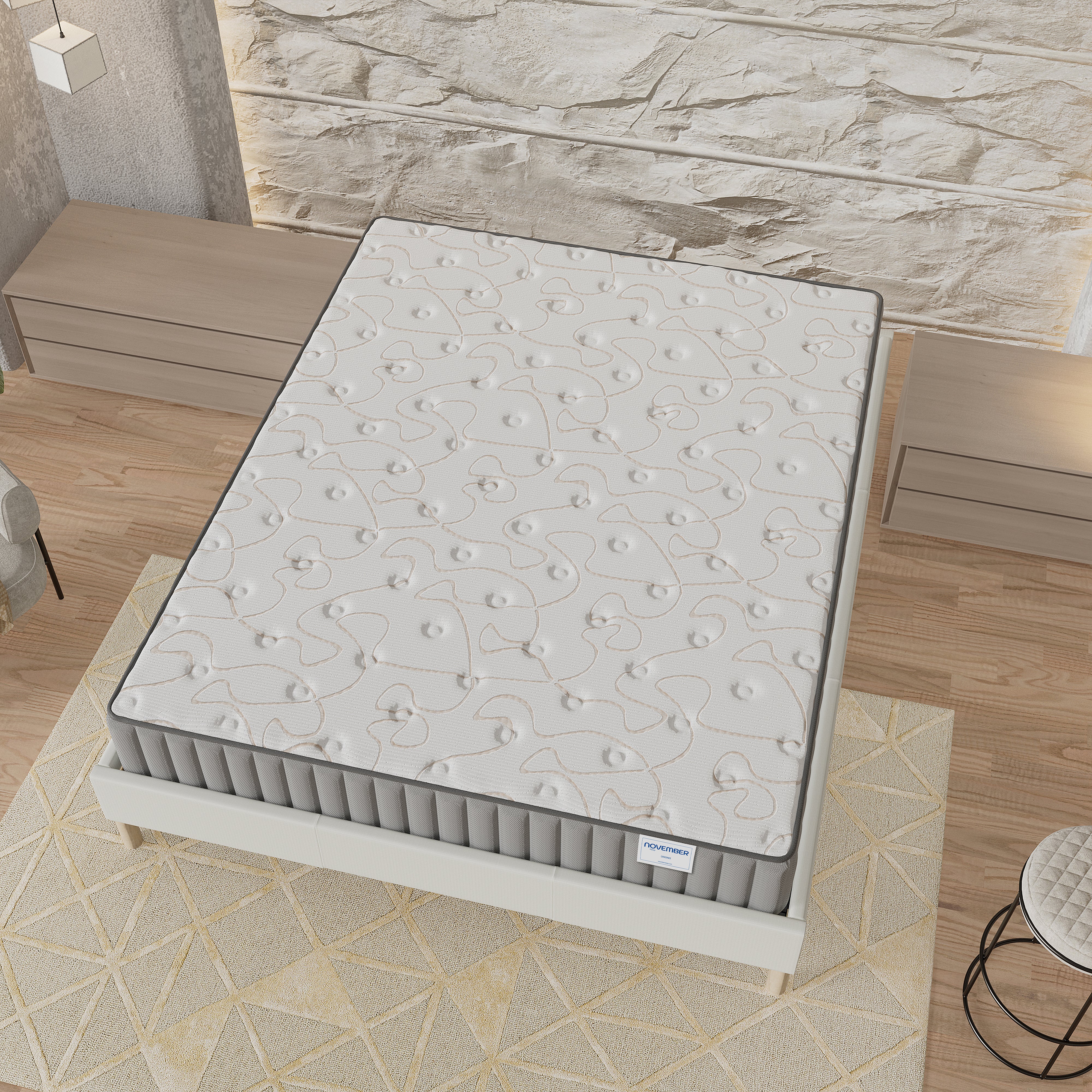 Matelas mousse 140x190 cm accueil mémoire de forme, épaisseur 22cm - 8