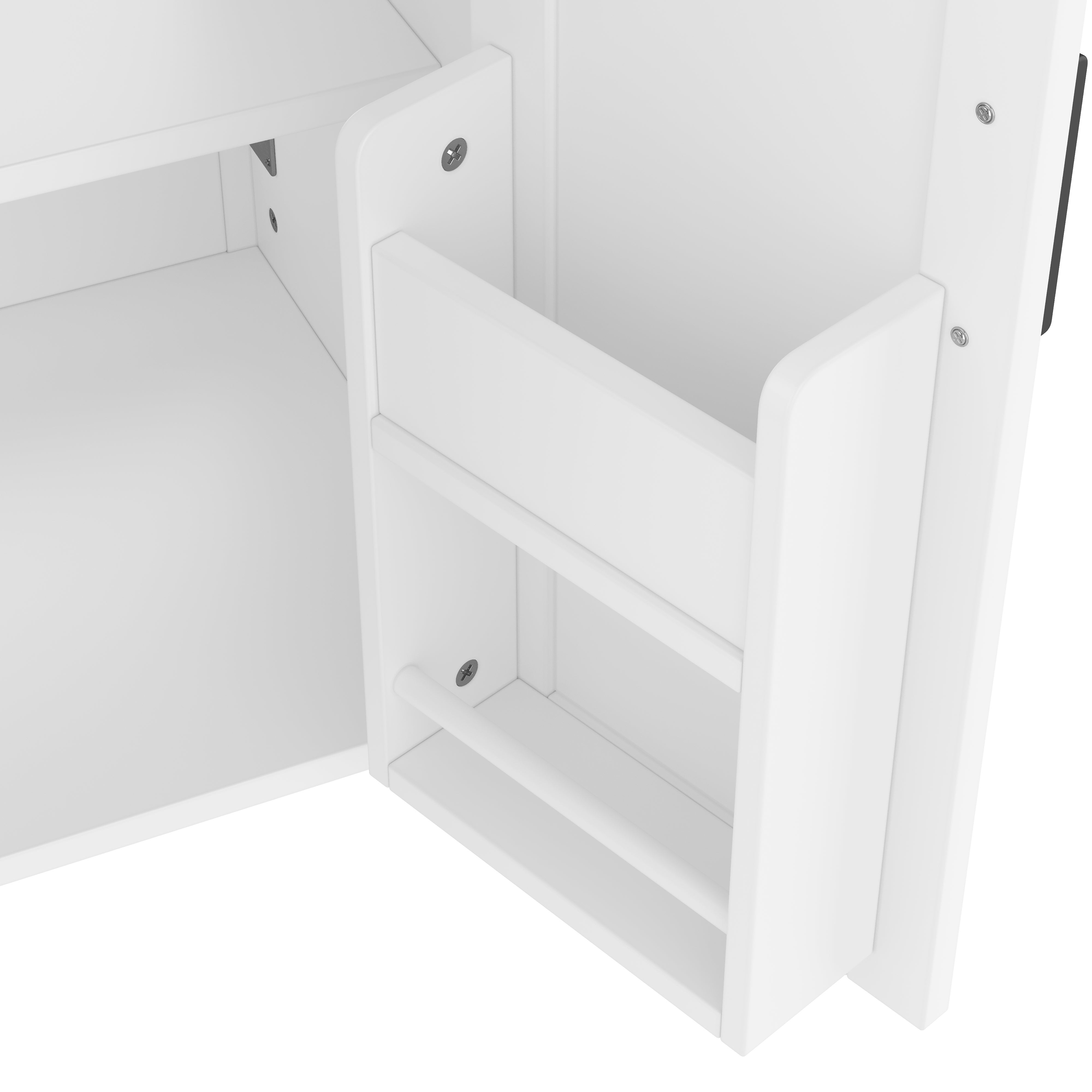 Meuble de salle de bain sur pied - avec une vasque en céramique - 2 portes - 60x46x85cm - Blanc(robinet non inclus) - 9