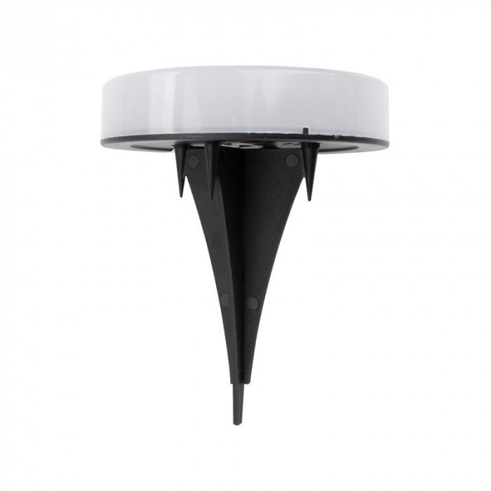 Lampa gruntowa wbijana solarna Wbijane Solarne czarno-biała LED 4000K wym: 12,5 x 10,5 x 10,5 cm tworzywo sztuczne Ecolight