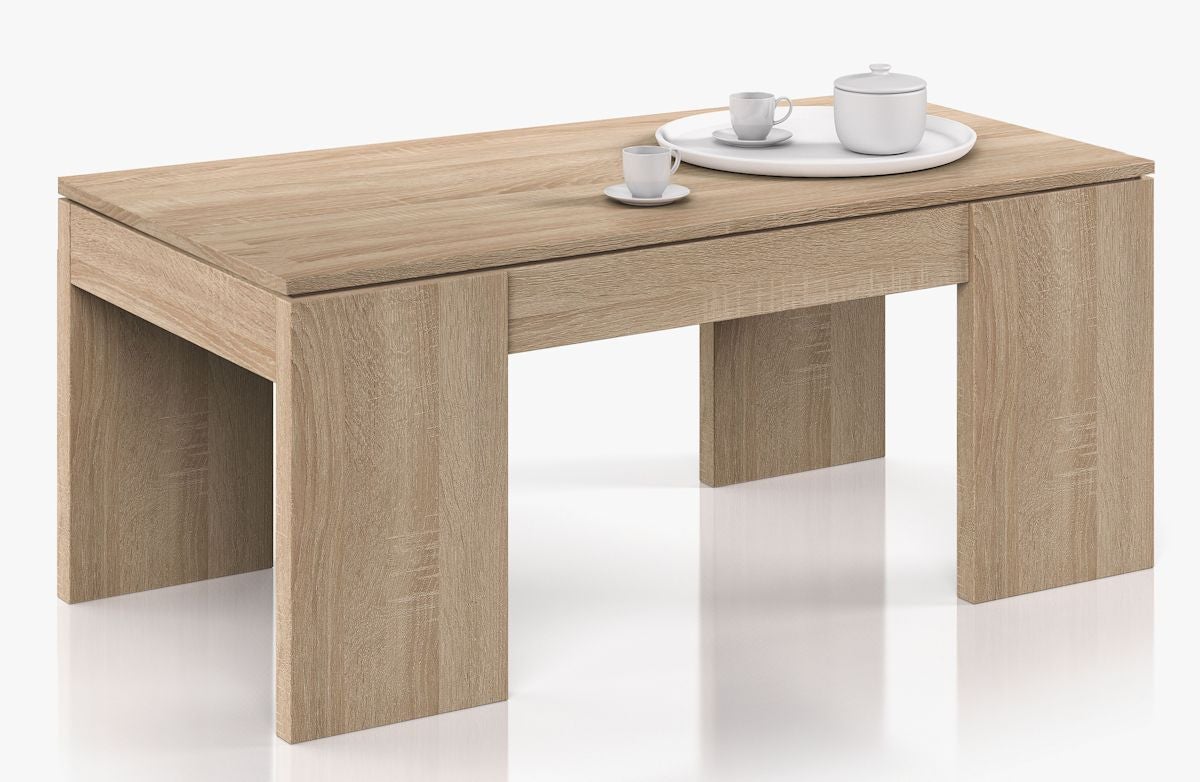 MESA DE CENTRO ELEVATÓRIA 43X100X50 CM CARVALHO CANADIANO - 2