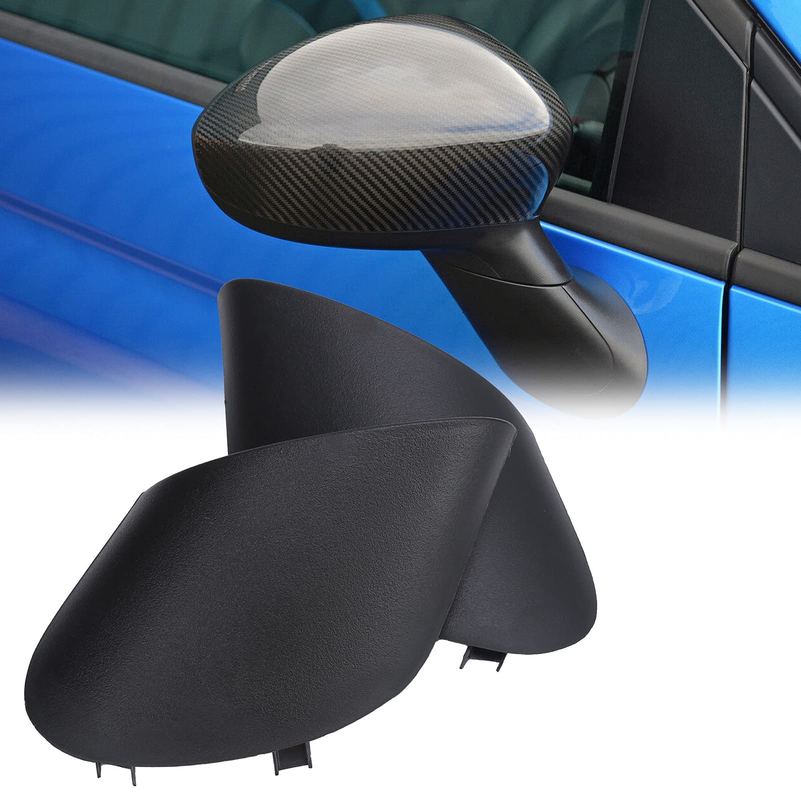 Coppia copri braccio specchietto laterale 0735642839 ricambio sinistro/destro per Fiat 500 decappottabile - 2