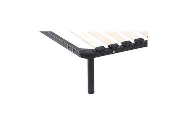 Lot de 6 pieds cylindriques pour cadre à lattes - Noirs - BOLGARE