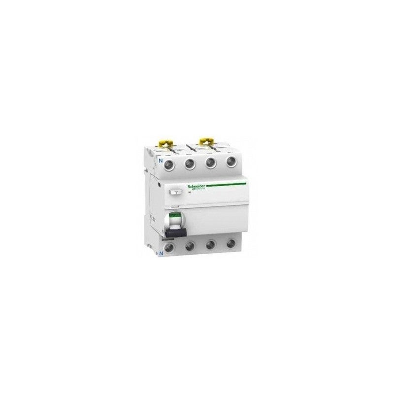 Interrupteur Différentiel Schneider Tétrapolaire 80A 300mA Type AC - Réf. A9R14480, Occasion Fonctionnelle