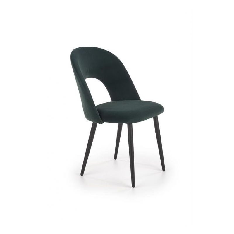 Krzesło tapicerowane K384 VELVET ciemno zielone