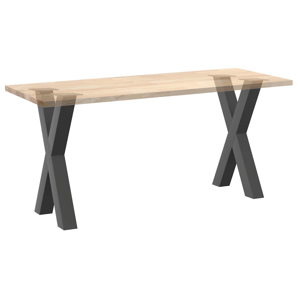 Maison Exclusive - Pieds de table à manger en forme de X, 2 pièces, anthracite, 60 x (72-73) cm, acier - 8