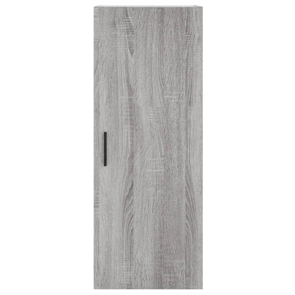 Credenza alta Sonoma grigia 34,5x34x180 cm MDF - 6