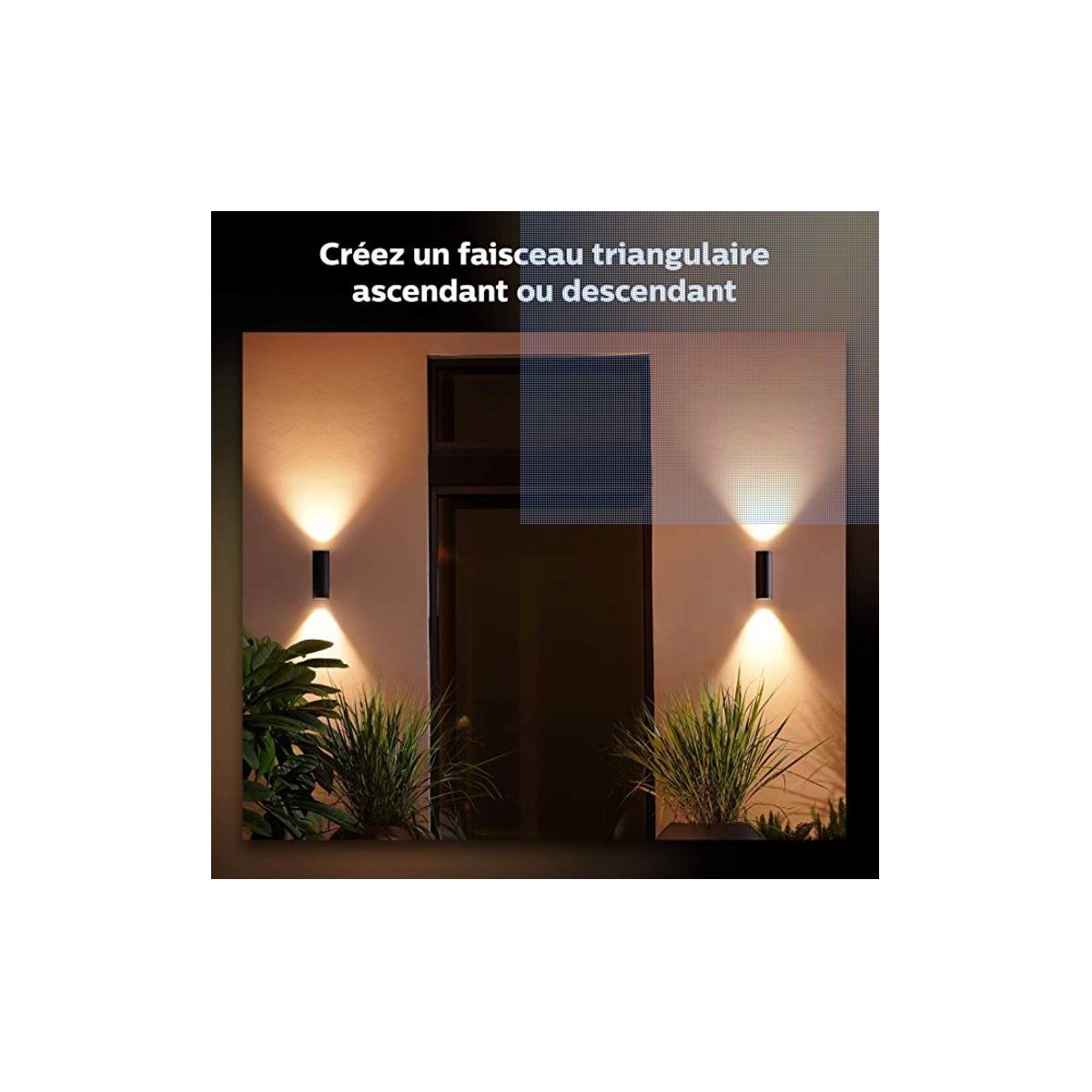 Applique murale PHILIPS HUE W&C APPEAR 8W ronde Noir - 4