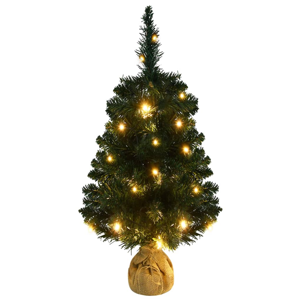 Sapin de Noël Arbre de Noël artificiel prééclairé et supports vert