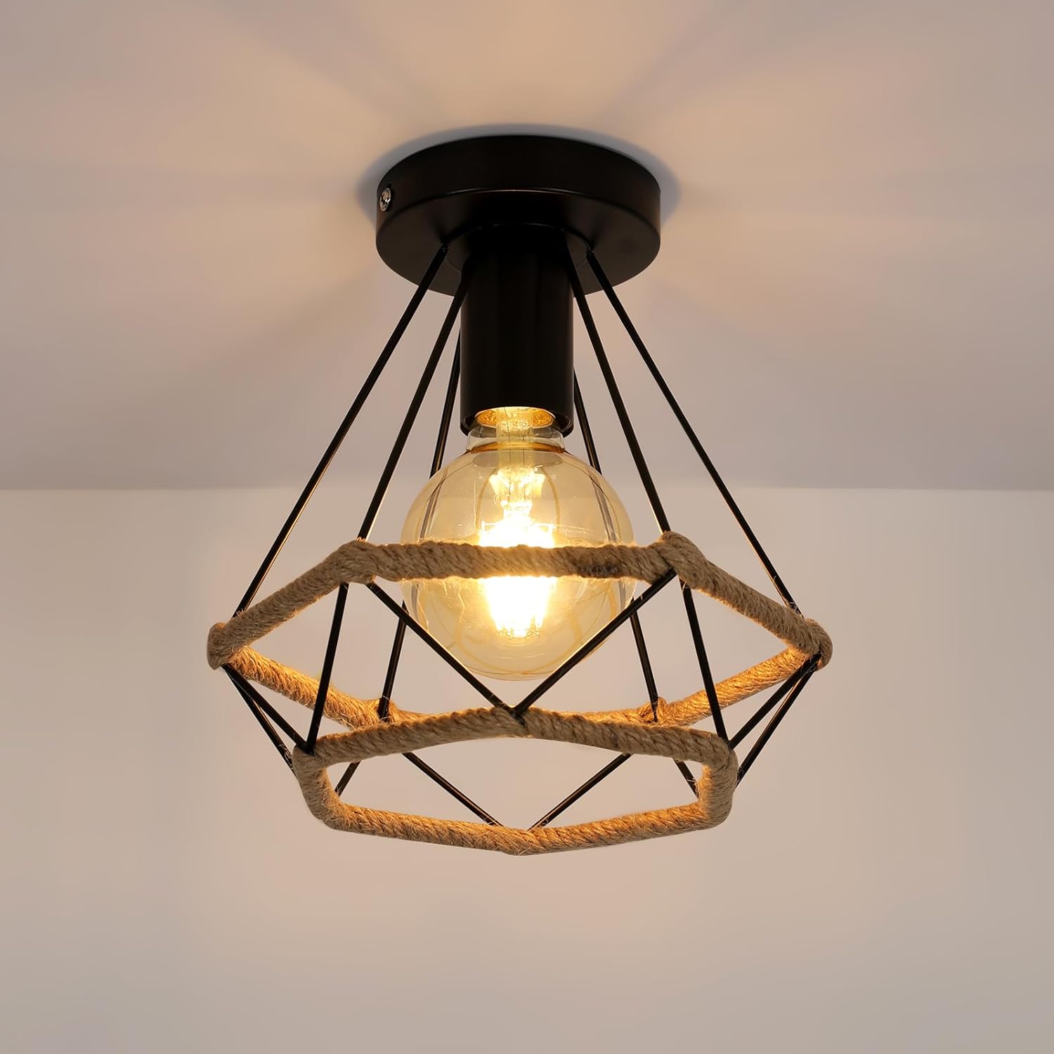 LEDKIA LIGHTING Lampada A Sospensione Metallo Aerba Oro, Altezza Regolabile, Attacco E27