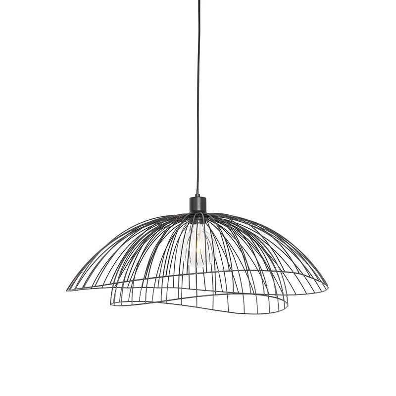 Qazqa designerski lampa wisząca do stołu jadalnego - Pua - czarny, okrągły, max. 40w, kompatybilny z żarówką LED, e27, 66cm