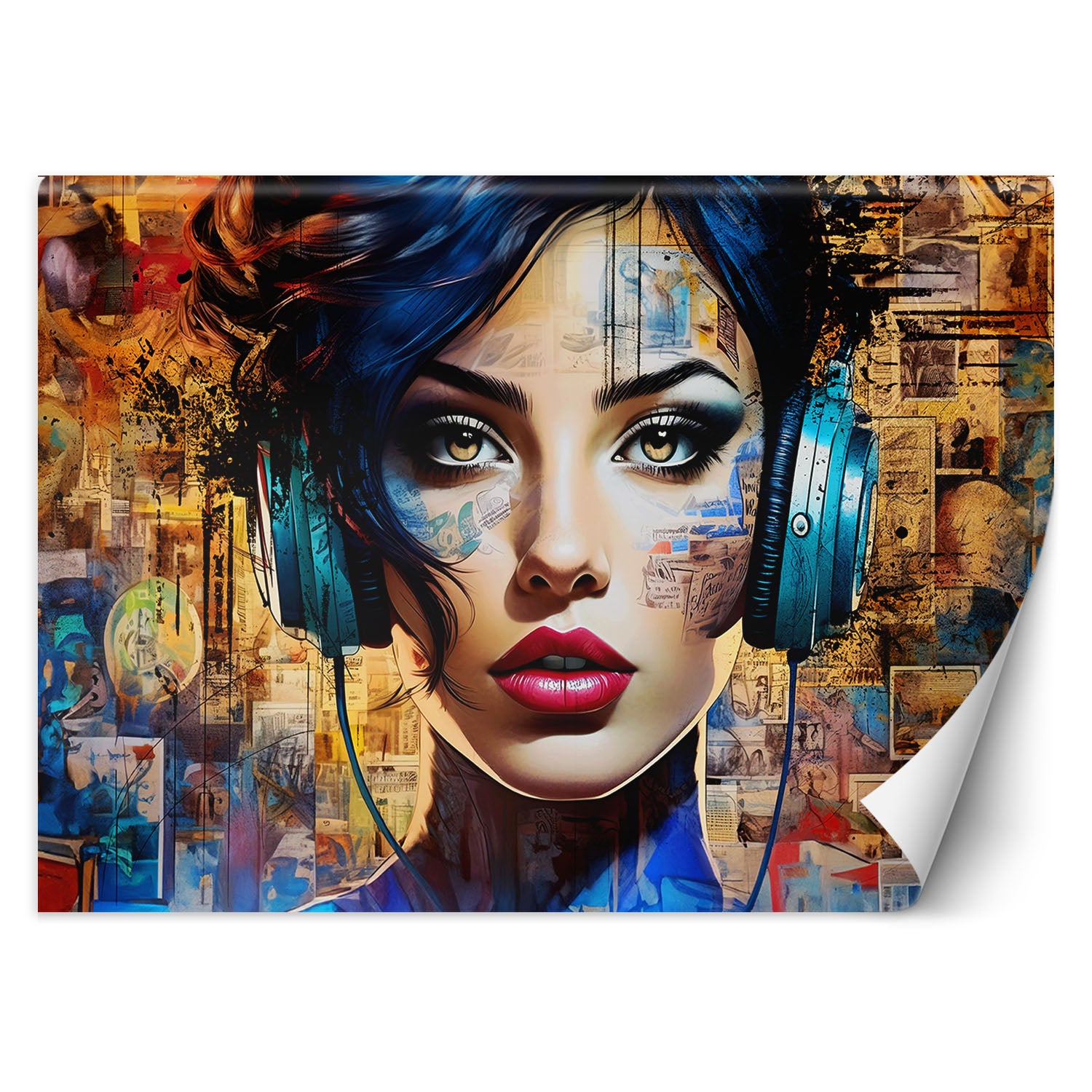 Fototapeta, Kobieta Muzyka Abstrakcja 250x175