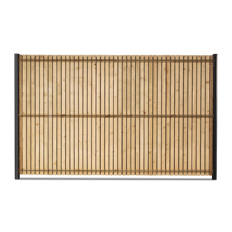 Kit occultation lamelles bois pin pour panneau rigide maille 55 H 1m93 L 2m50 ep 8mm - 2