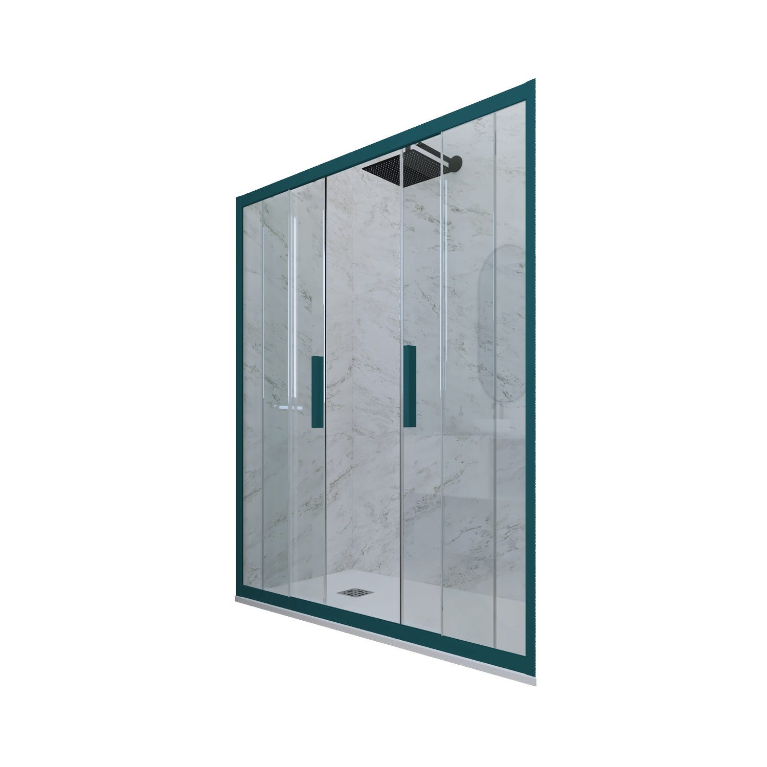 Porte De Douche En PVC 130 CM H200 Transparent Mod. Glax Porte Unique Profil Blanc Porte De Douche En PVC 130 CM H200 Transparent Mod. Glax Porte Unique Profil Blanc