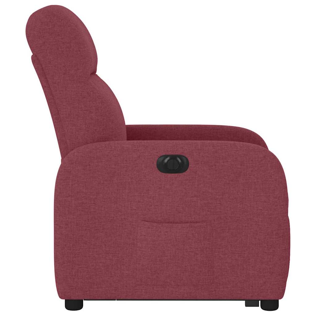Fauteuil releveur inclinable électrique en tissu rouge - 6