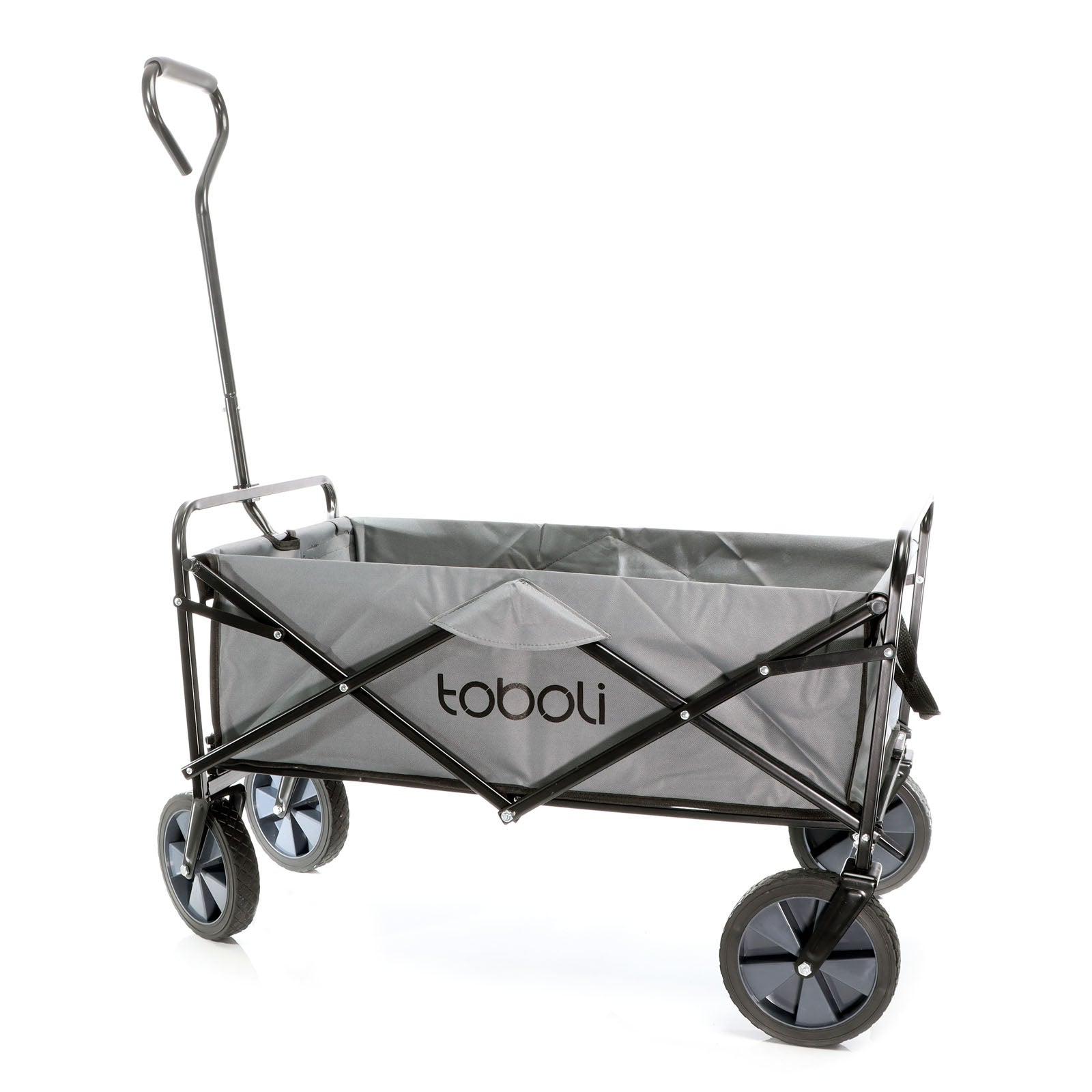 Chariot Enfant Pliable – capacité 100 kg – 1000 x 505 x 1120 mm – de couleur Grise – pour Transport Marchandise Outils Tout-terrain Plage… Toboli - 9