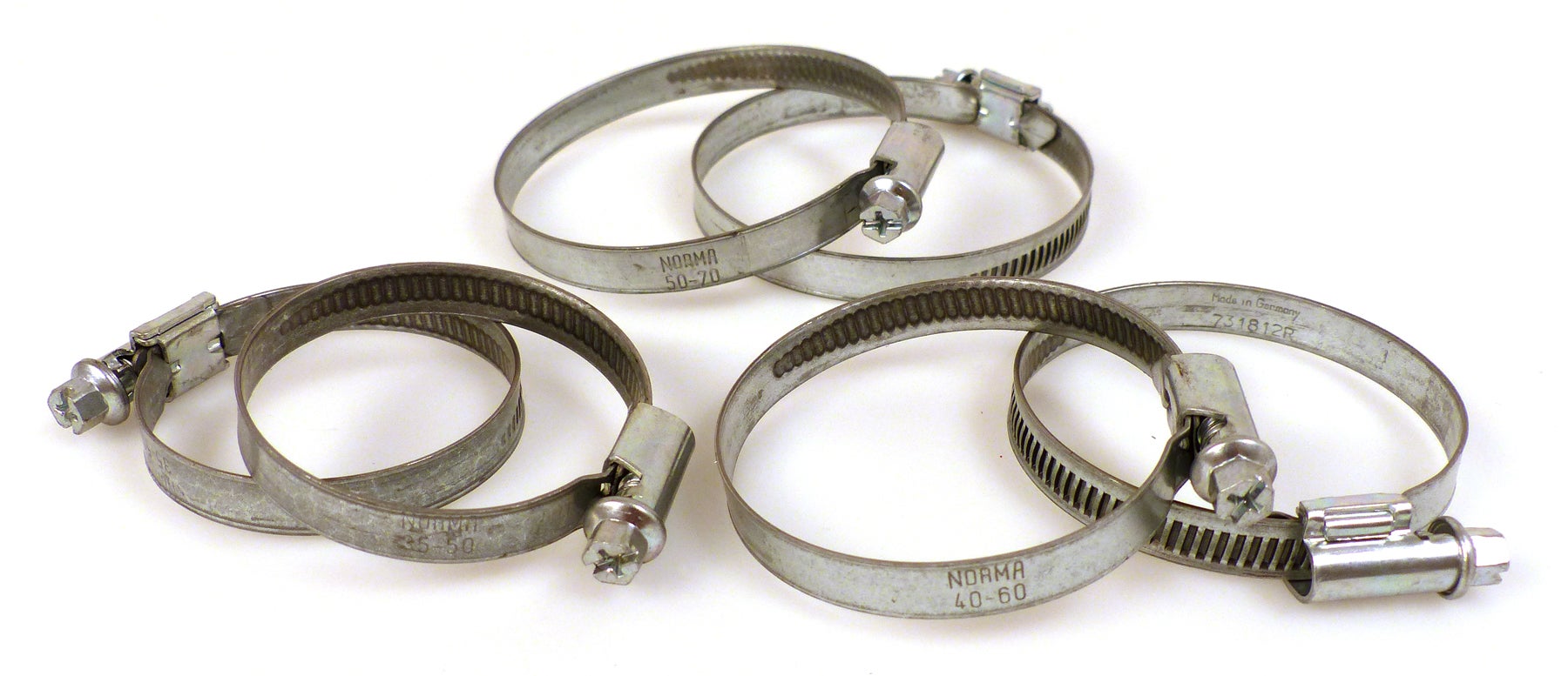 Jardiboutique - 46.5 A 53 Mm, Collier De Serrage, Double Fil Avec Vis Acier Zingué