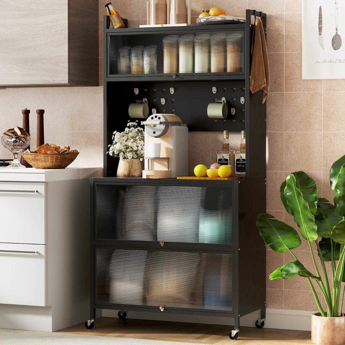 Scaffale da cucina in metallo a 5 ripiani, resistente, autoportante, bianco, 100 x 50 x 150 cm Scaffale da cucina in metallo a 5 ripiani, resistente, autoportante, bianco, 100 x 50 x 150 cm