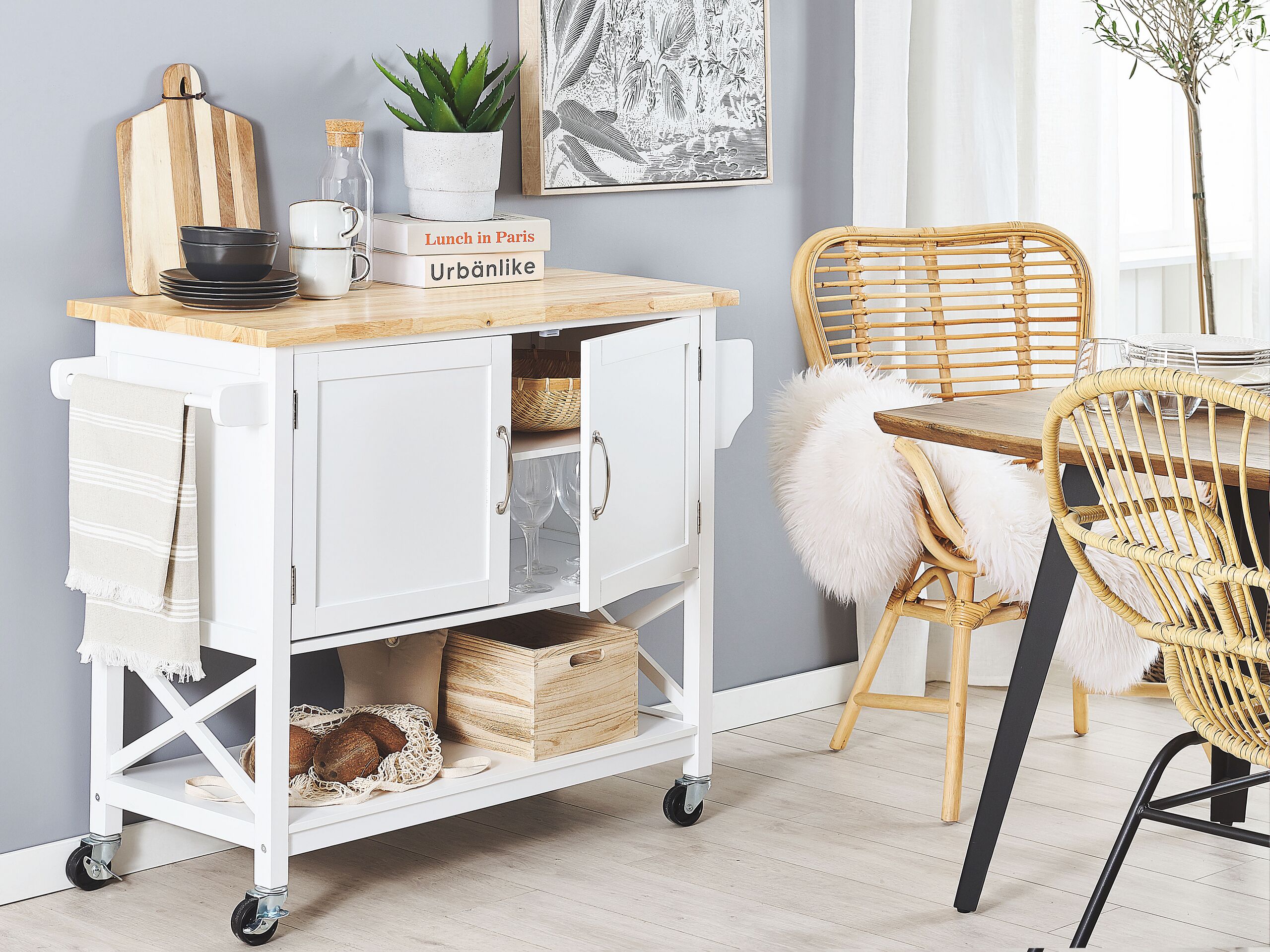 Carrello portavivande MELE Bianco - 2