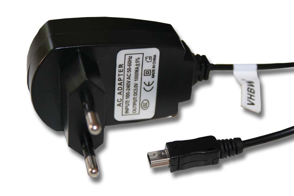 vhbw Caricabatterie 110-220V Compatibile con Blackberry 7100x, 7105t, 7130e, 7210, 7230, 7250, 7270, 7280, 7290, 8100 Pearl Cellulare, Telefono