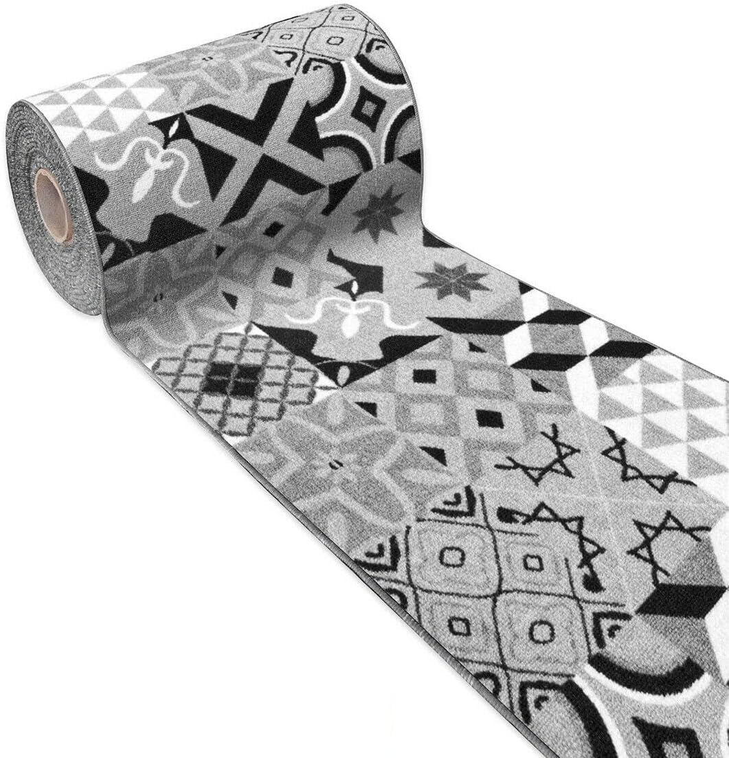 Tappeto Da Cucina Mod. Chalet VIP - Design Piastrella Maiolica - Antiscivolo - Made In Italy - 54x280 Cm - Foto 3