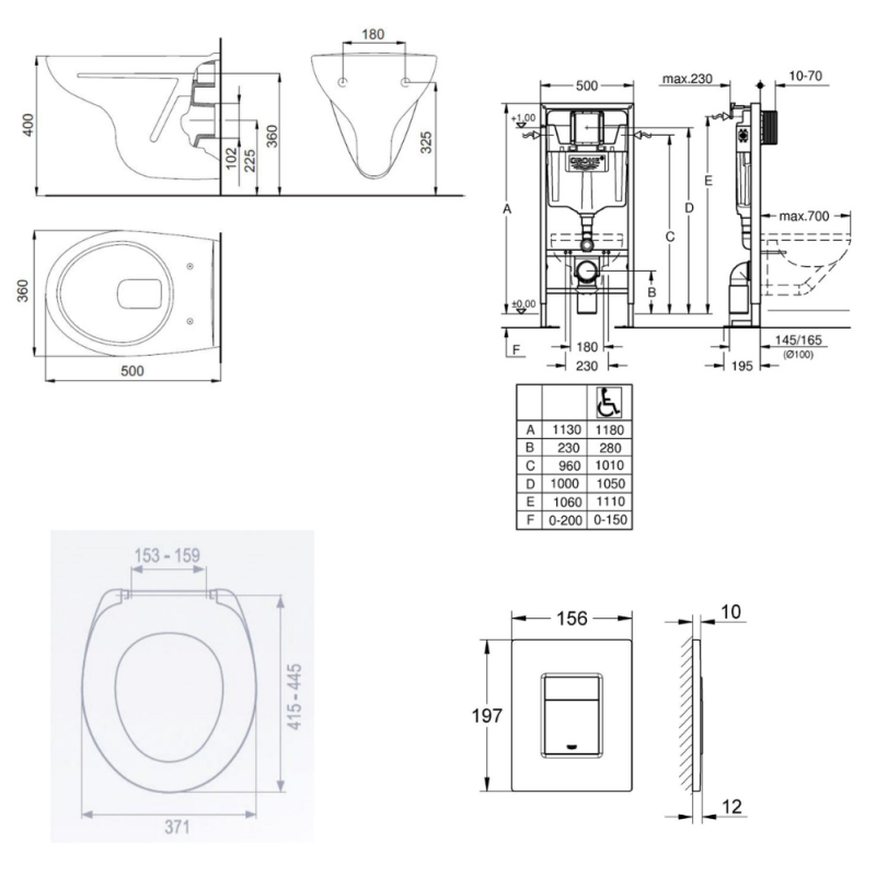 Grohe Pack WC Bâti Autoportant Solido + WC suspendu Jika Neo avec abattant + Plaque chrome (AUTOPORTANT-S-LINEPRO-1) - 5