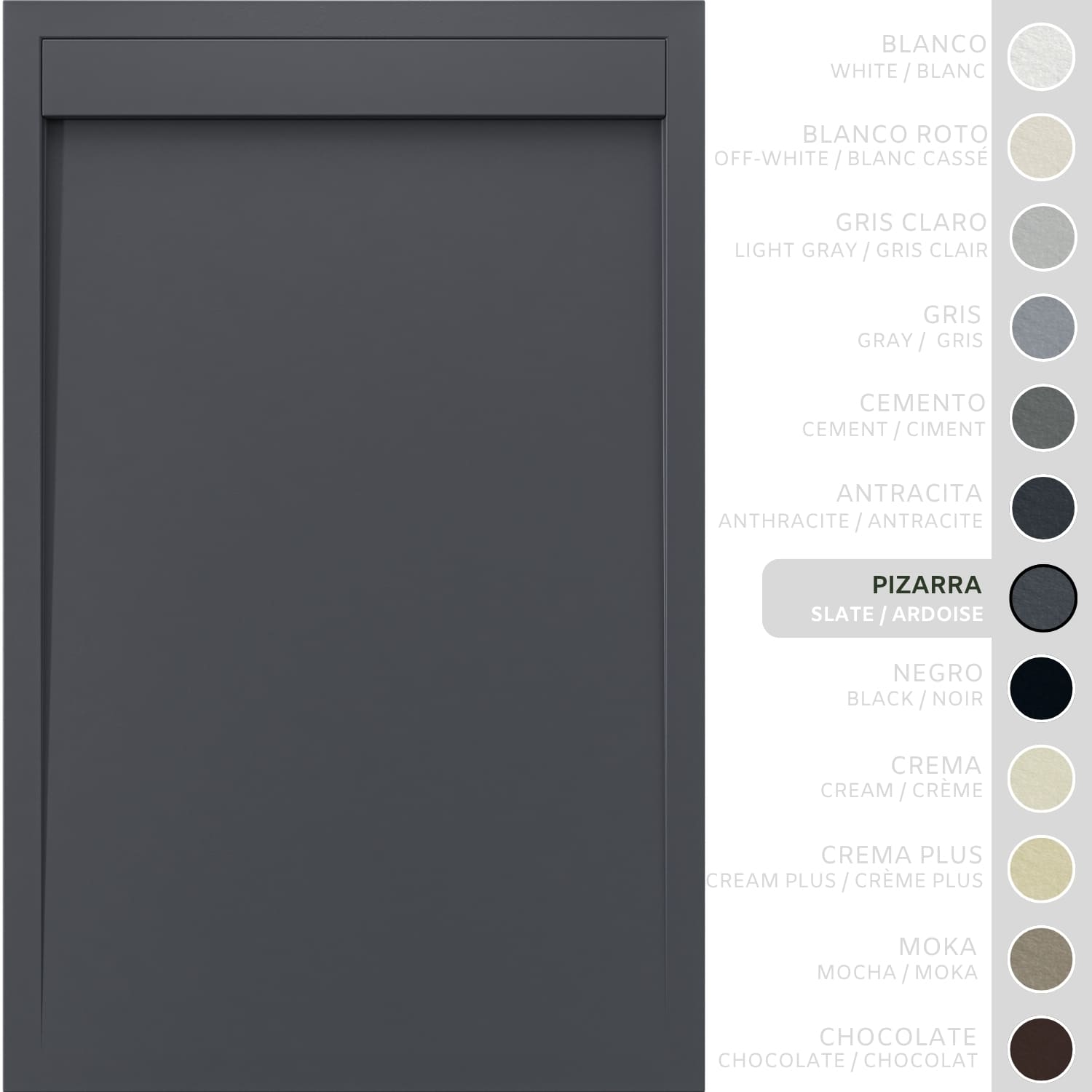 SOULHOME Brodzik prysznicowy– Żywica– Gel Coat– Gładka/Kamienna tekstura – Antypoślizgowy – łupkowy- 160X70- Niski 3cm– Minimalistyczny