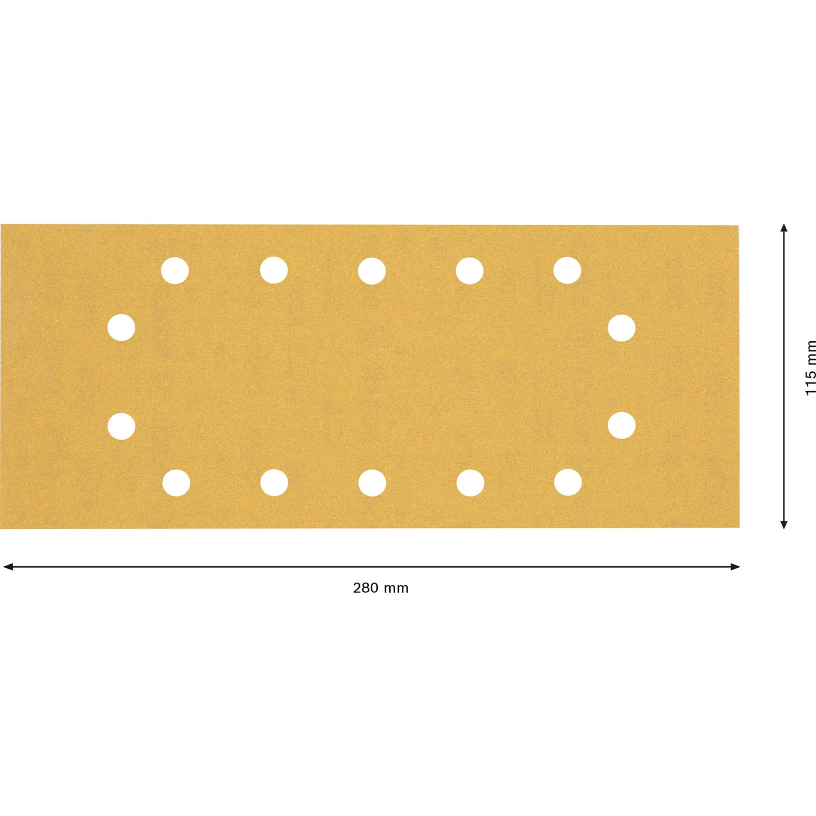 Papel de lija EXPERT C470 con 14 orificios para lijadoras orbitales 115 x 280 mm, G 180 10 unidades - 7
