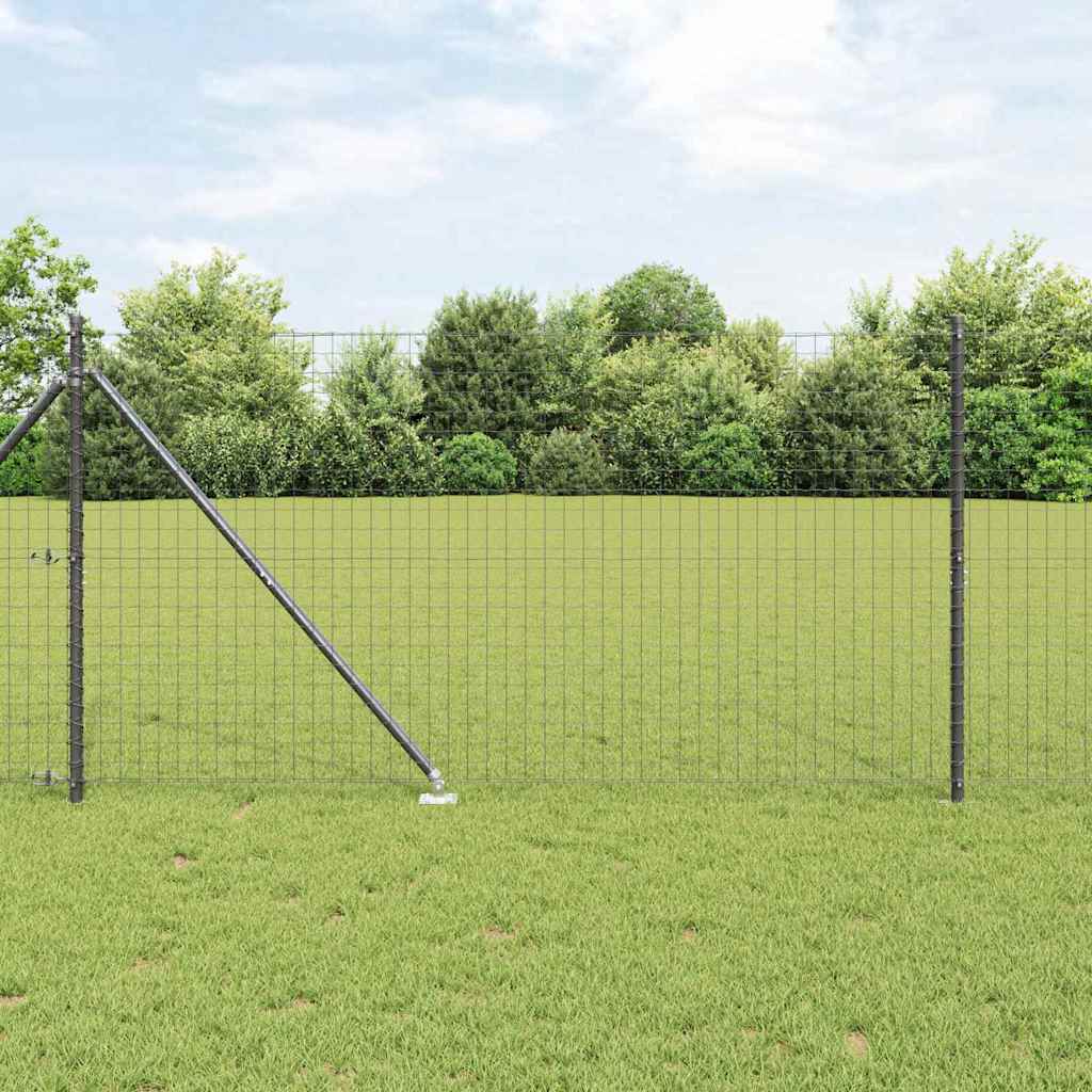Słupek ogrodzeniowy. 13 pcs Szary Stal vidaXL