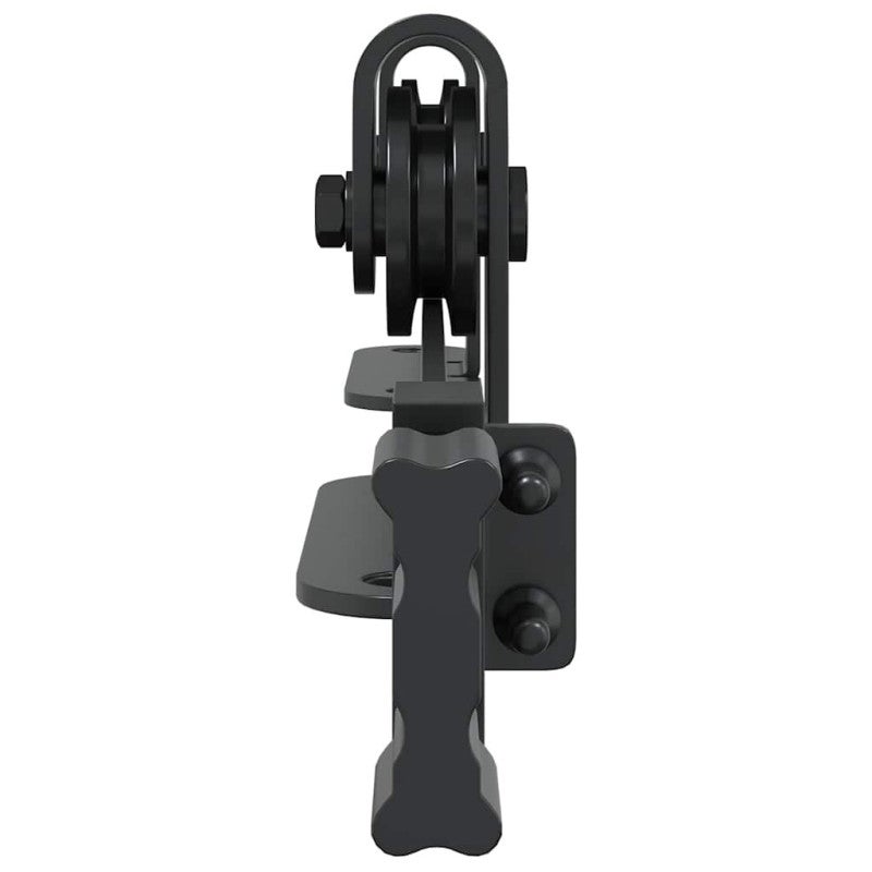 Kit de puerta corredera de armario acero carbono 213 cm 213 cm / Negro - 6
