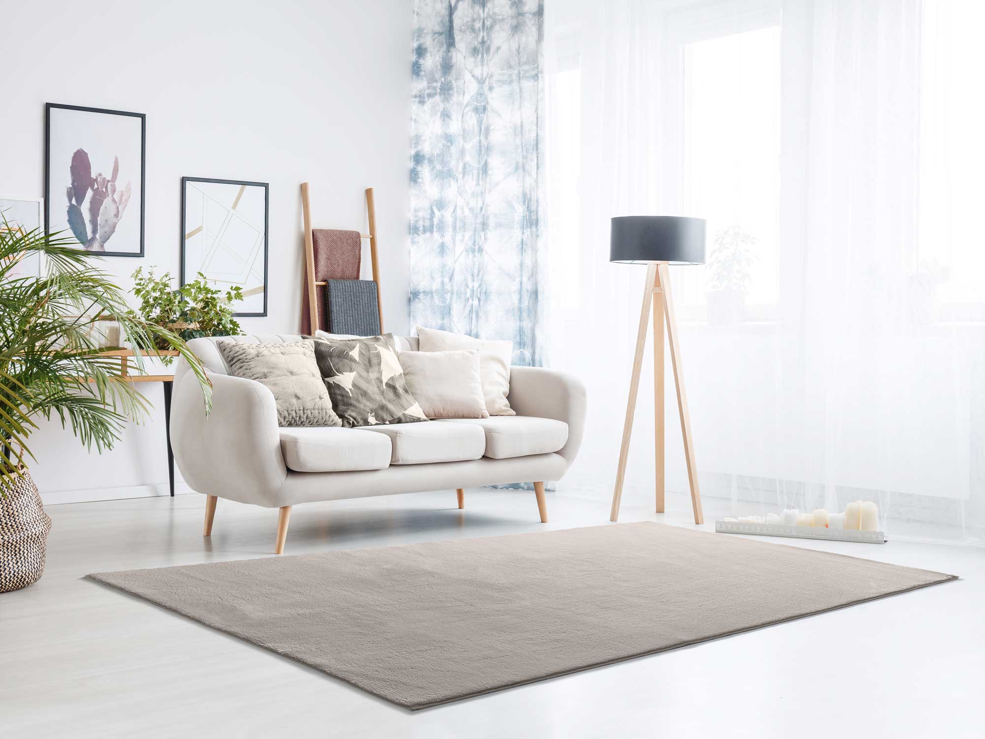 Prostokątny zmywalny dywanik antypoślizgowy 60 x 120 cm LOFT gładki - ATTICGO