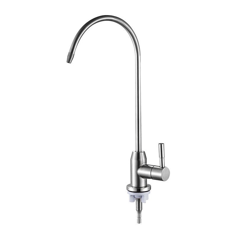 Robinet Filtre à Eau Cuisine 100% Sans Plomb – Bec Col De Cygne Doré Brossé, Acier Inox SUS304 - 11