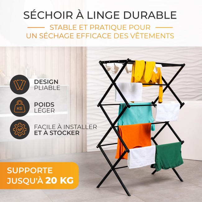 Tendedero plegable para ropa, ajustable, sin instalación, para