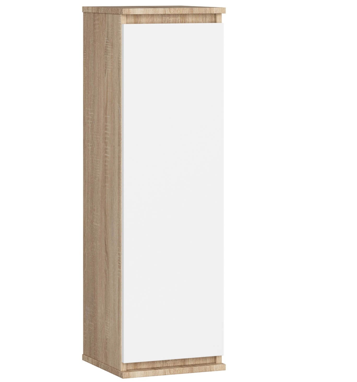 Szafka AKORD W30 Dąb Sonoma 30 cm 1 drzwi kolor Biały mat 3 półki 30x30x99 cm