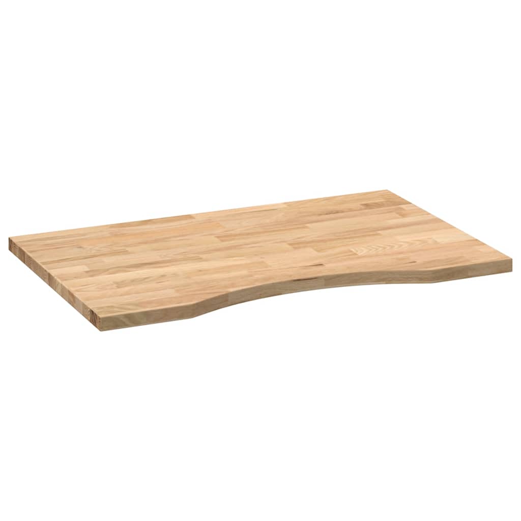 Dessus de bureau non traité en bois massif de chêne rectangulaire - 4