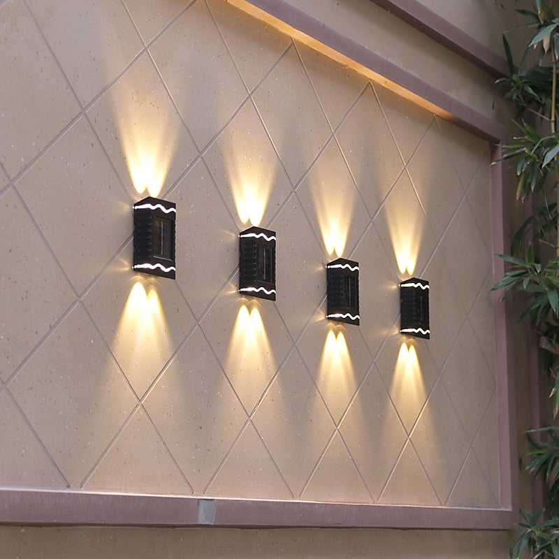 4 Lampes Solaires Extérieures étanches IP44 - 10 Modes De Couleur (blanc Chaud, Froid, RGB) - Pour Jardin, Clôture, Piscine, Escaliers - 2