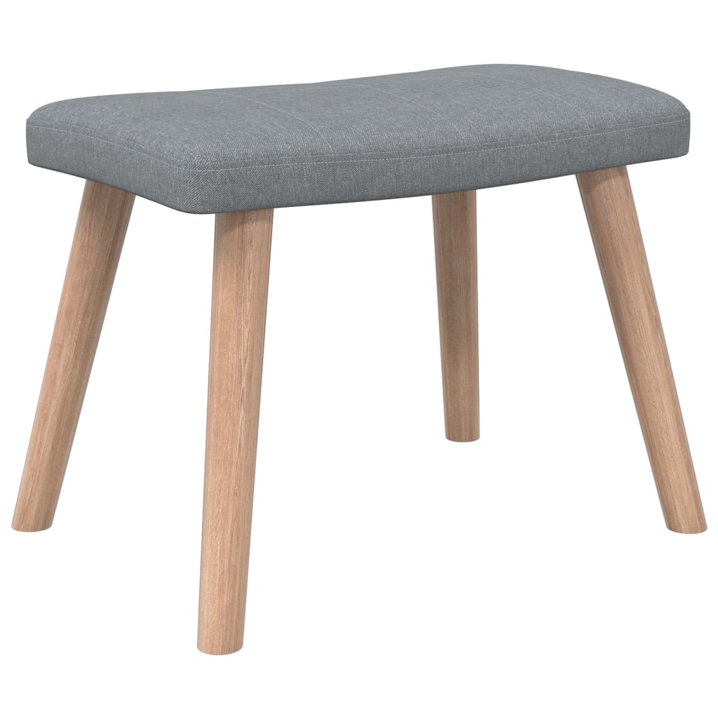 Chaise de relaxation | Fauteuil de relaxation | Chaise de Salon avec tabouret Gris clair Tissu596810 - 7
