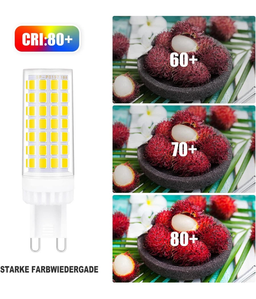 Trade Shop - Lampadina Faretto 5w Led 72 Smd 2835 Attacco G9 Luce Bianca Fredda Calda 220v - Bianco Freddo - - 8