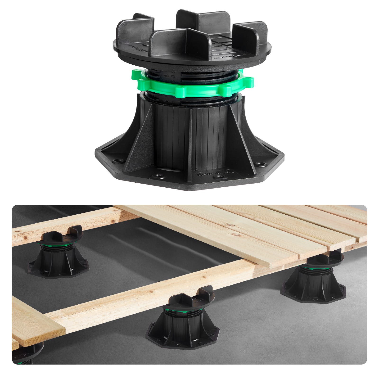 Lot De 12 Plots De Terrasse VEVOR - Hauteur Réglable 60-135 Mm, Charge 907 Kg - Pour Bois, Béton, Sols Irréguliers