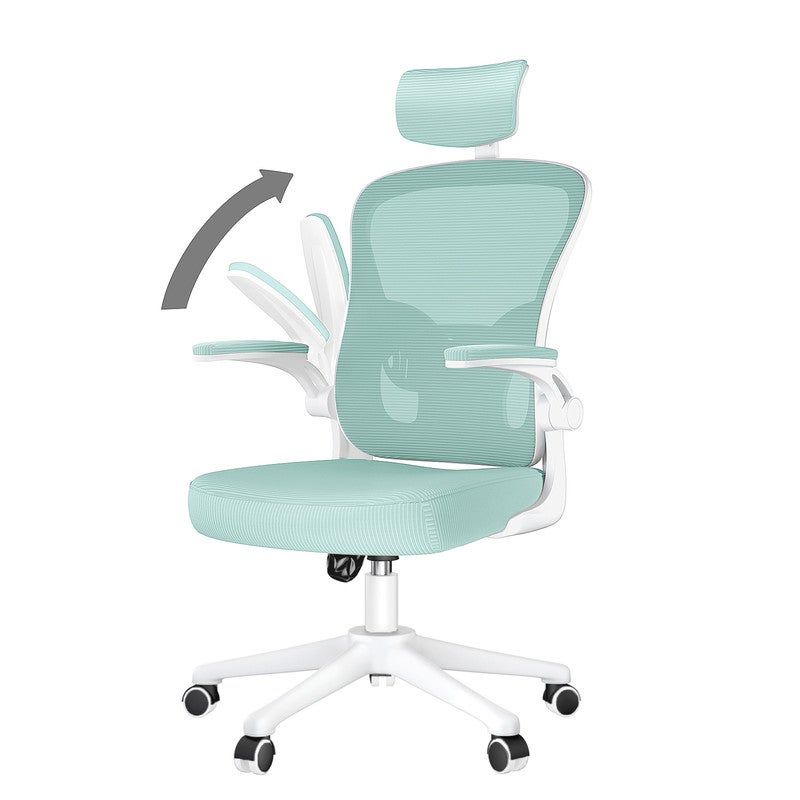 Krzesło biurowe – krzesło ergonomiczne RATTANTREE z podłokietnikami 2D, regulowanym zagłówkiem, podparciem lędźwiowym i oparciem (zielone)