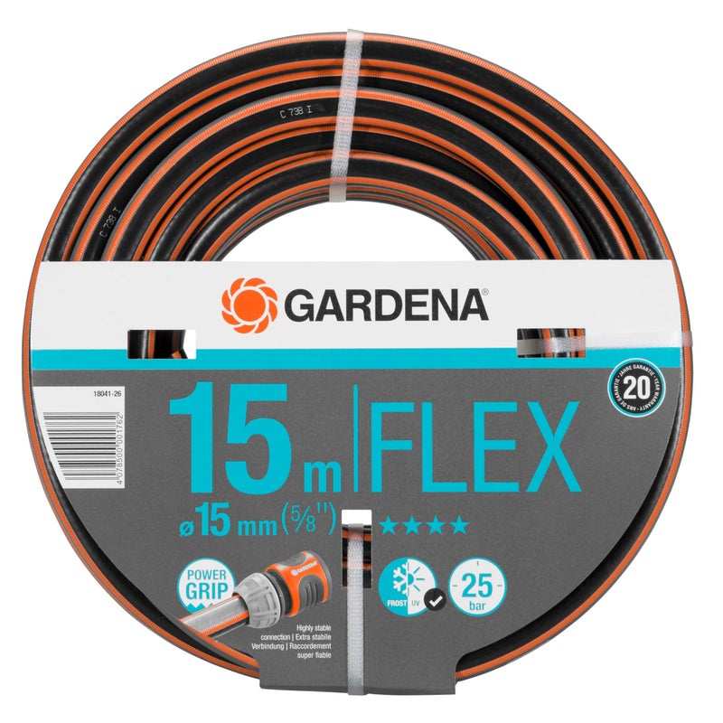 Wąż do nawadniania GARDENA z PVC o średnicy 15 mm i długości 15 m.