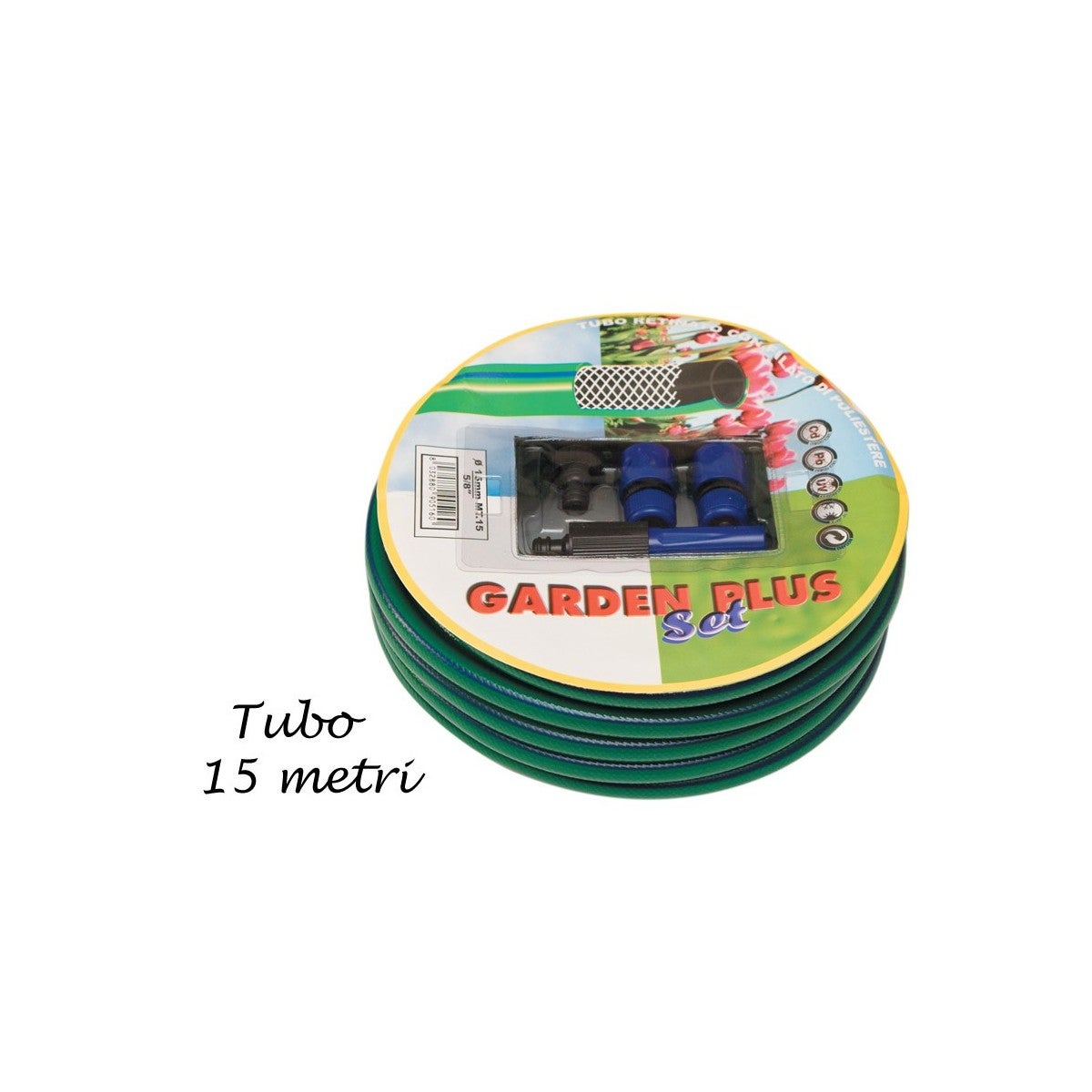 Tubo Acqua Retinato Antigelo 15 Metri Con Lancia &ndash; Per Innaffiare Giardino E Piante