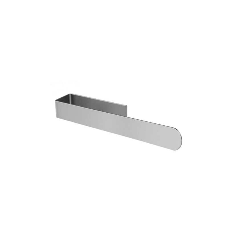 Wieszak na ręczniki łazienkowe bez wiercenia, stal nierdzewna, montowany na ścianie, klej 3M, 24 cm, srebrny