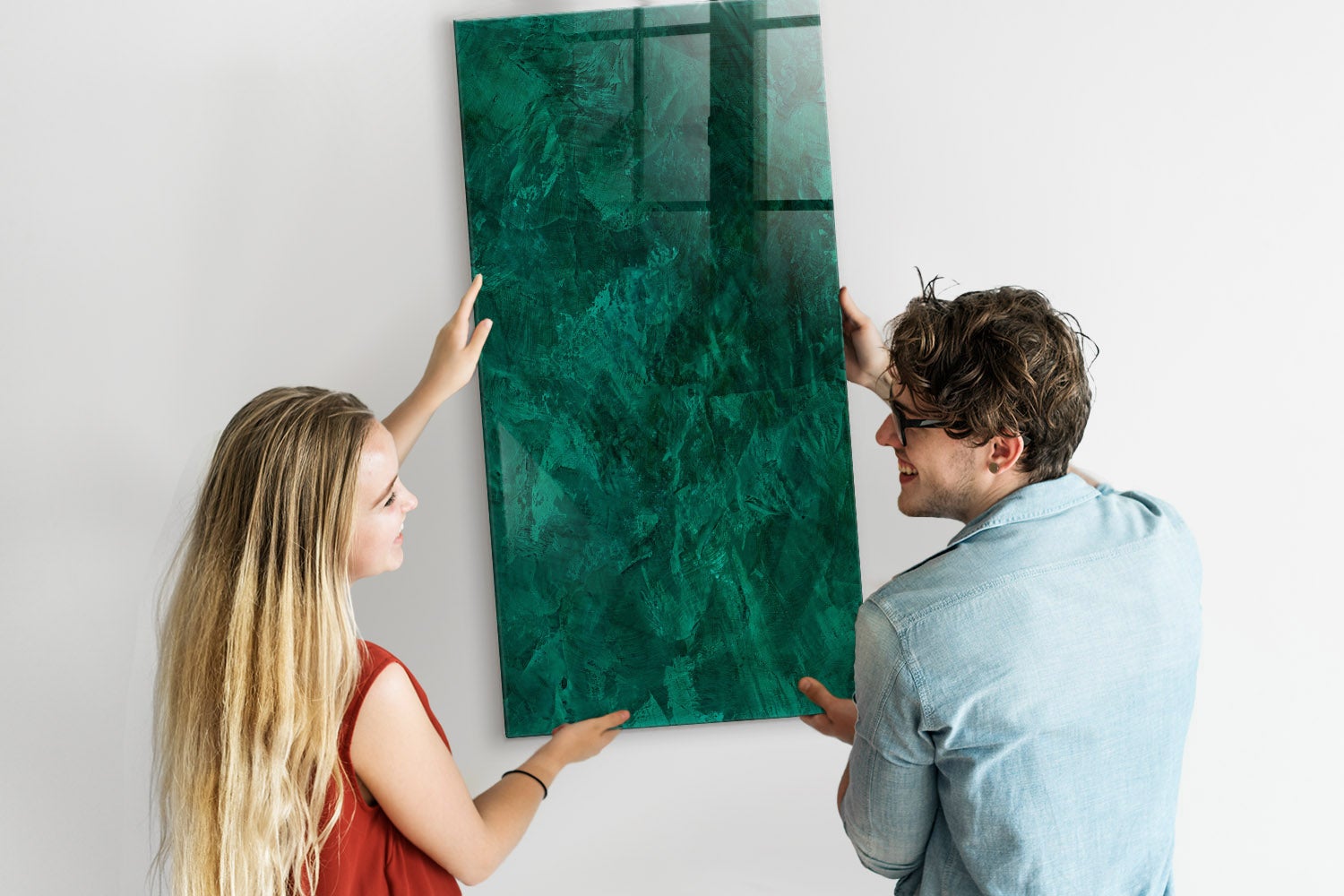 Tableau magnétique mural, Tulup - 60x120 cm - Bloc émeraude, 5 aimants, une éponge, un marqueur blanc - 2