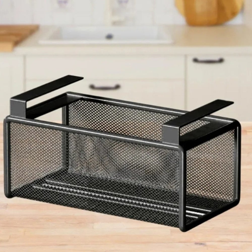 Portarotolo da cucina, supporto da parete per mobiletto senza fori, portarotolo da cucina, portaoggetti sospeso, scatola per fazzoletti capovolta - 3