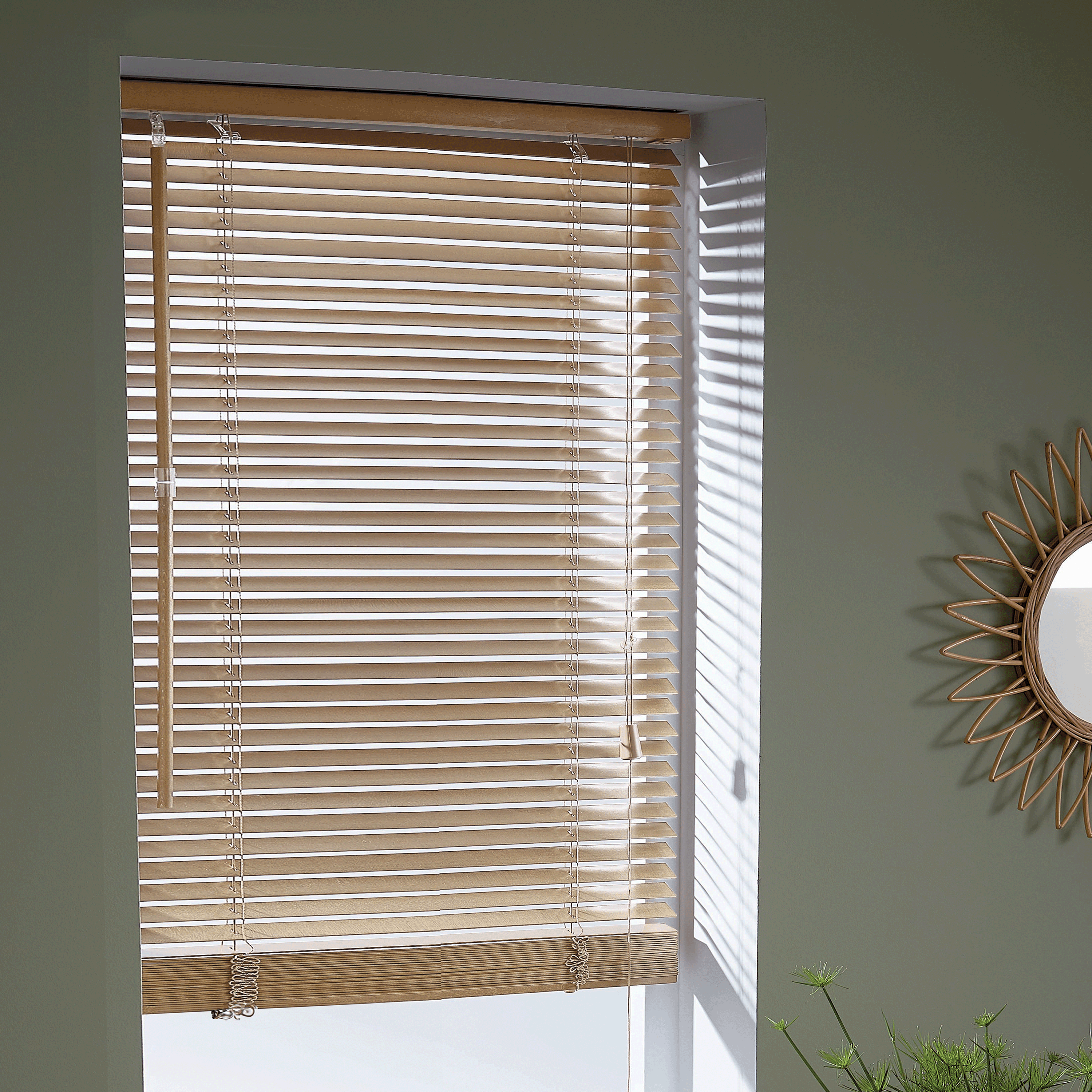 Estore laminado de madeira bege RUSHMORE - 27 mm - 100 x 250 cm - INSPIRE - 5