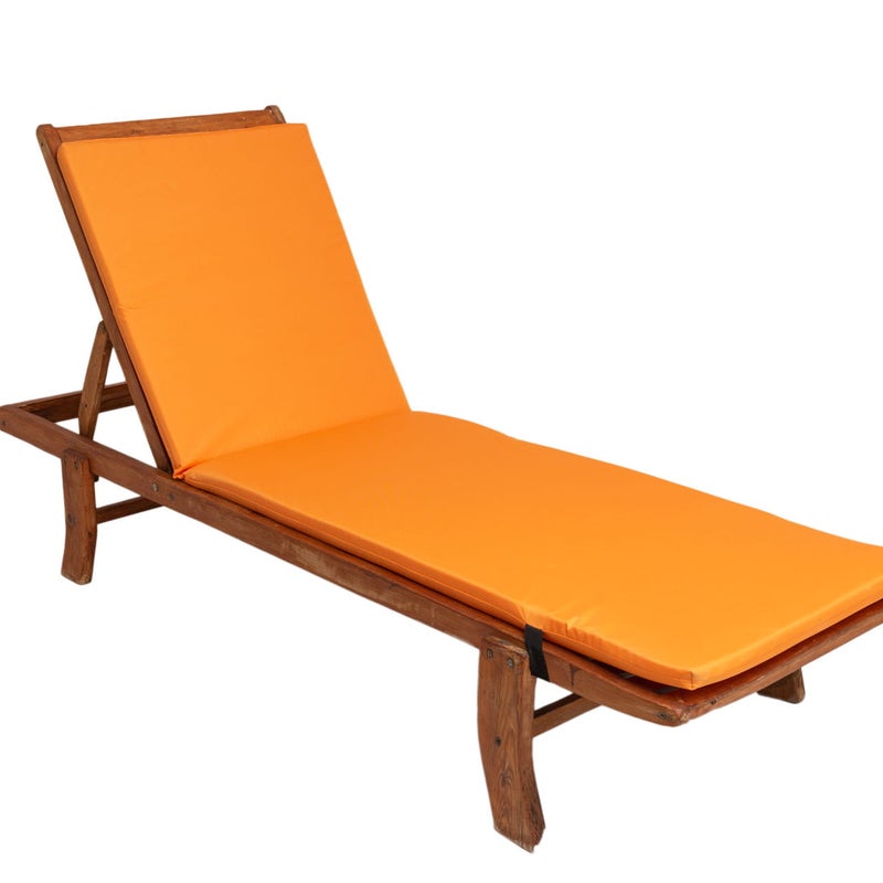 Poduszka ogrodowa na leżak 190x60x4 cm poduszka na leżak jaipur pomarańczowa poduszka ogrodowa na krzesło ogrodowe