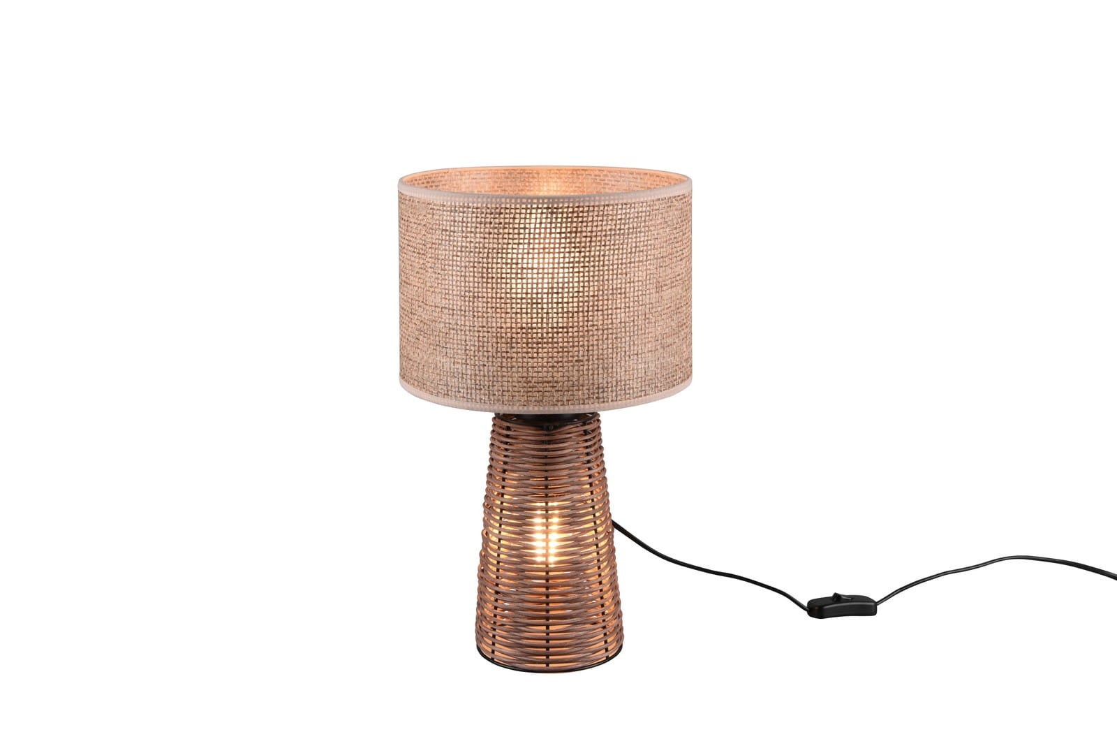 Lampa stołowa STRAW z rattanu i juty
